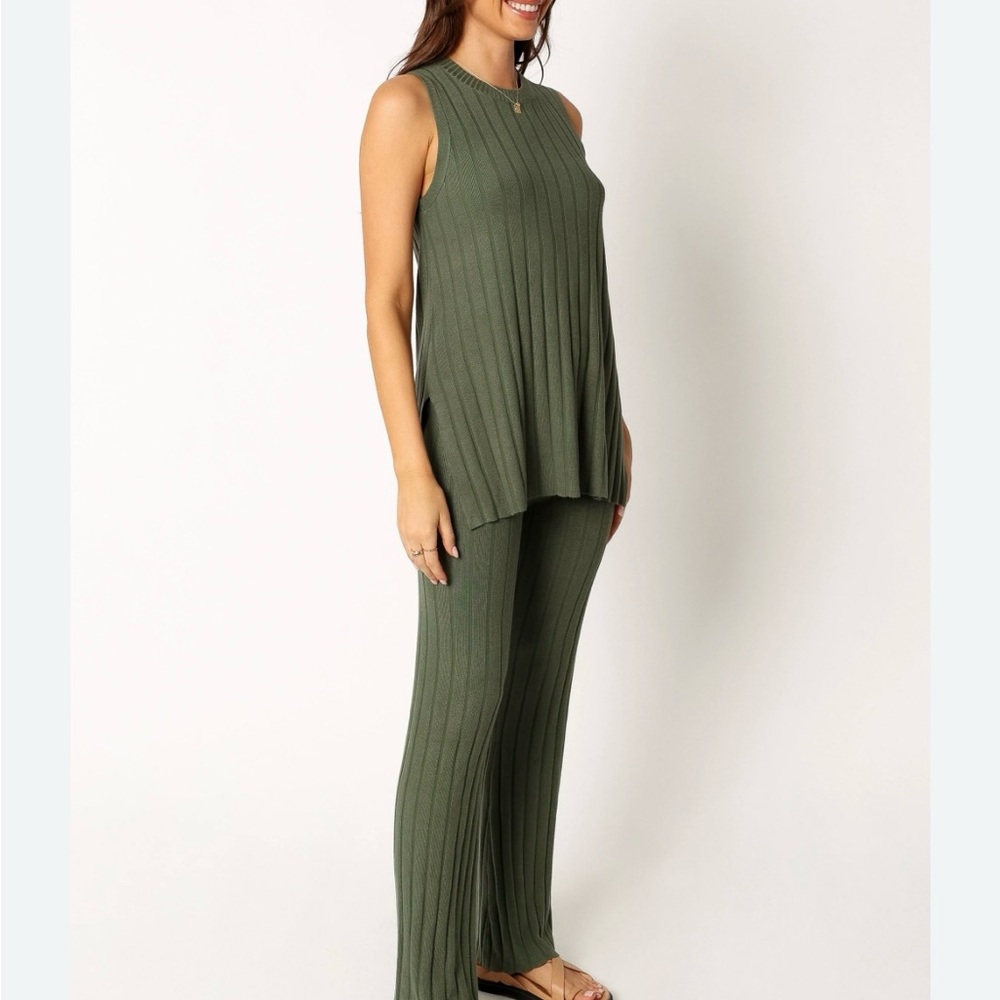 Petal & Pup Ribbed Olive Jumpsuit
